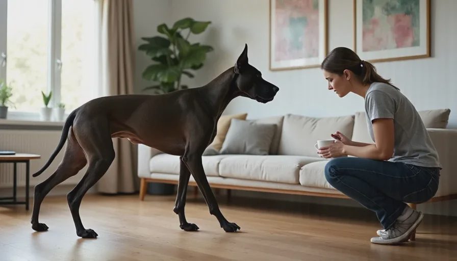 Dog showing bloat symptoms illustrating when to call the vet immediately