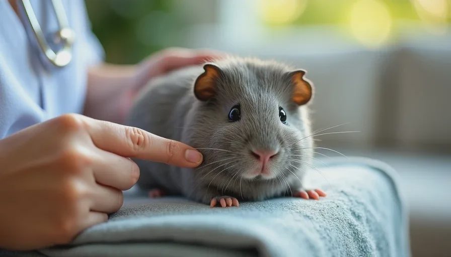 gentle moment with senior guinea pig showing the care behind multi pet household decisions