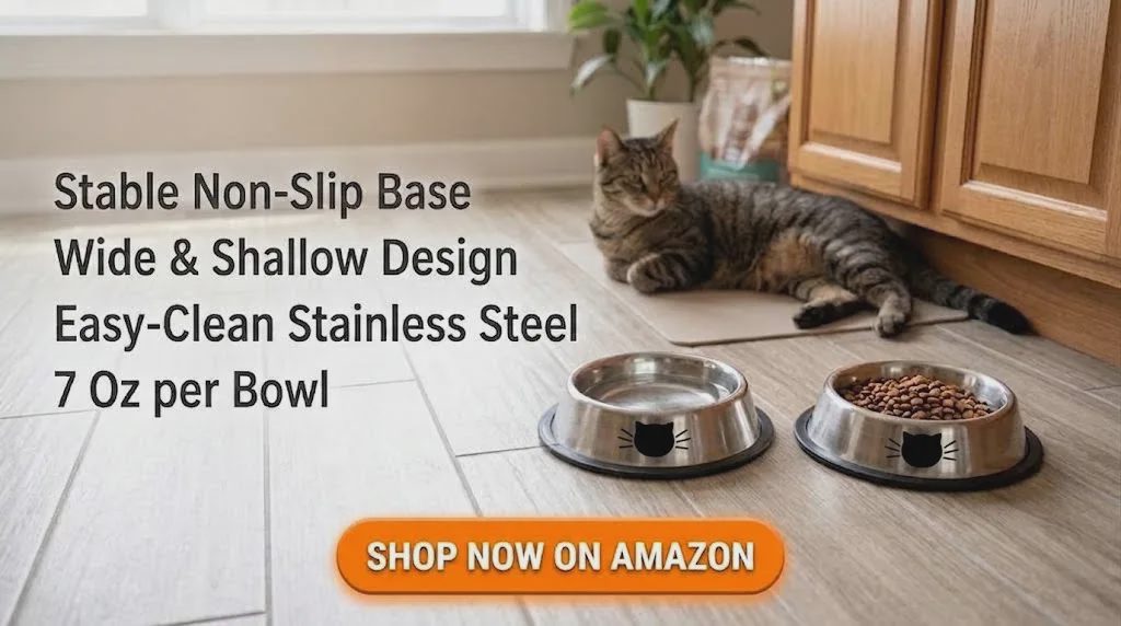 Serentive multi pet feeding bowls in a home feeding setup